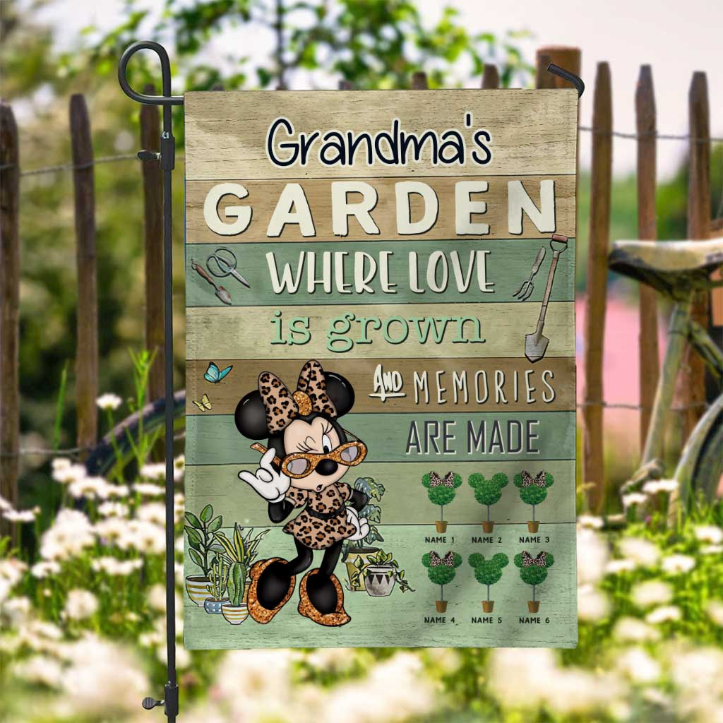 Personalized Grandma Garden Flag Custom Text Mother's Day Gift Garden Flag GradoCreations