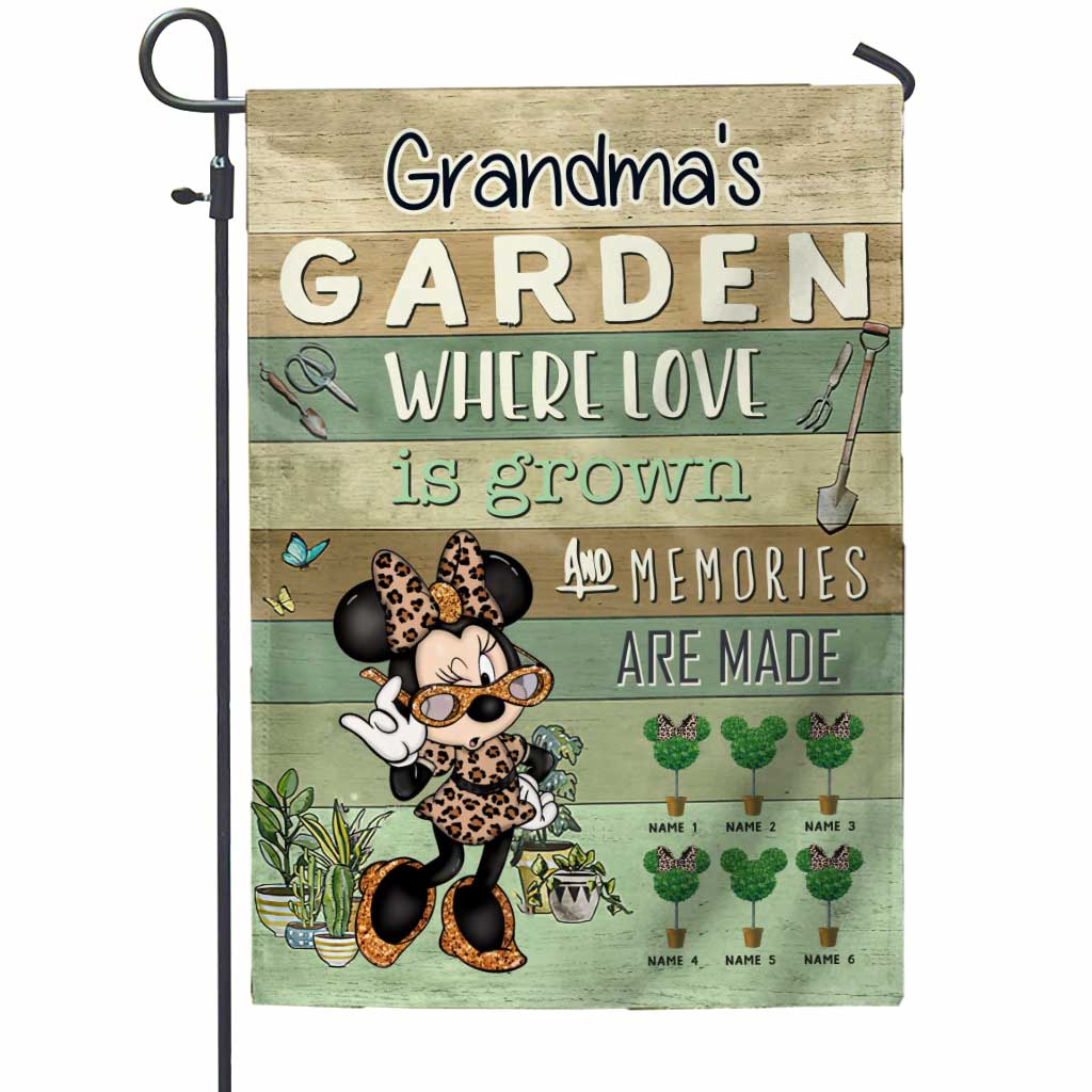 Personalized Grandma Garden Flag Custom Text Mother's Day Gift Garden Flag GradoCreations