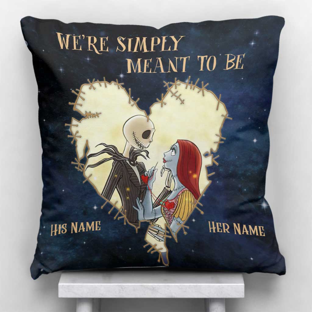 Personalized Nightmare Before Christmas Throw Pillow Gift for Couples Throw Pillow GradoCreations