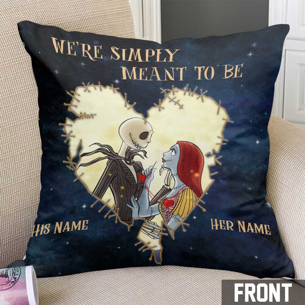 Personalized Nightmare Before Christmas Throw Pillow Gift for Couples Throw Pillow GradoCreations