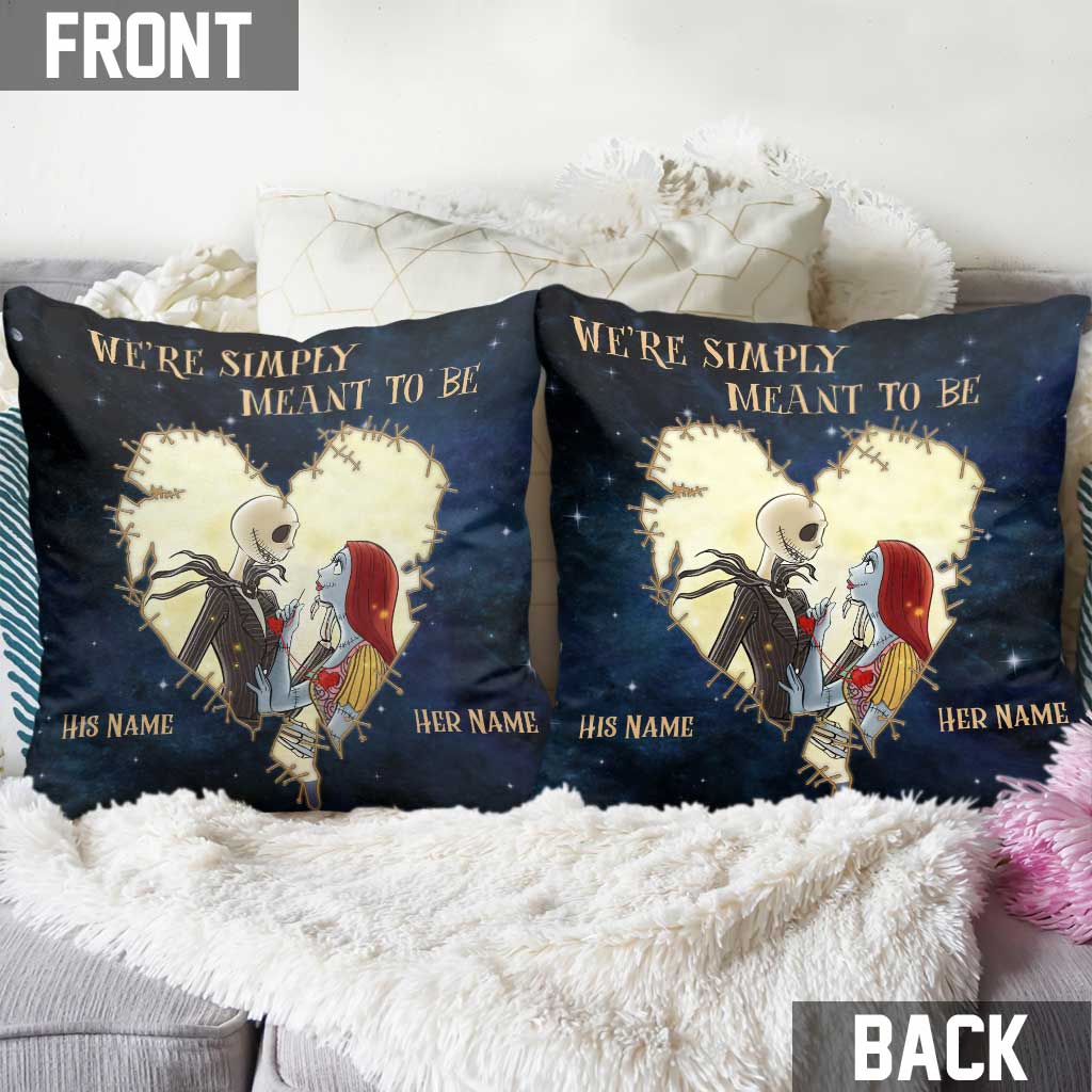 Personalized Nightmare Before Christmas Throw Pillow Gift for Couples Throw Pillow GradoCreations