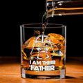Personalized Rock Glass Custom Engraved I Am Their Father Gift for Dad Rock Glass GradoCreations