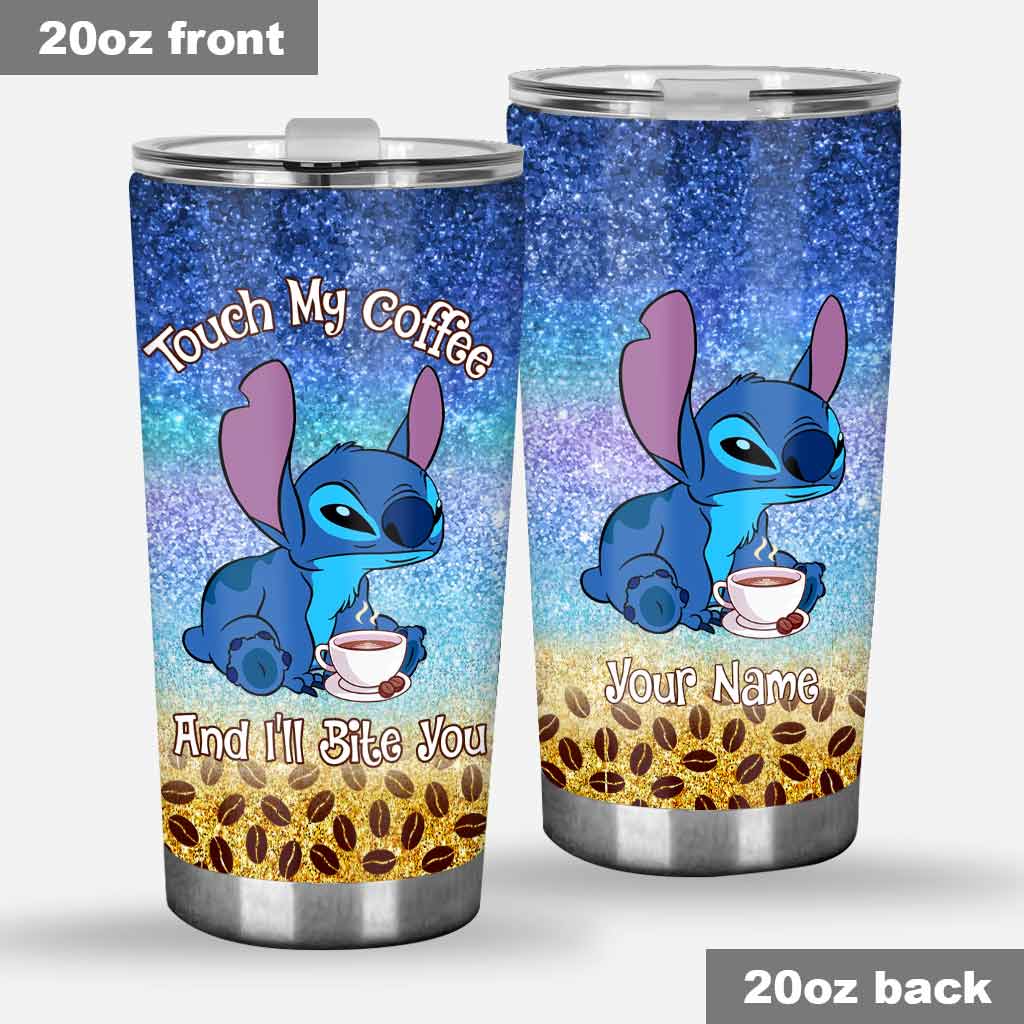 Personalized Touch My Coffee Tumbler Custom Name Gift Tumbler GradoCreations