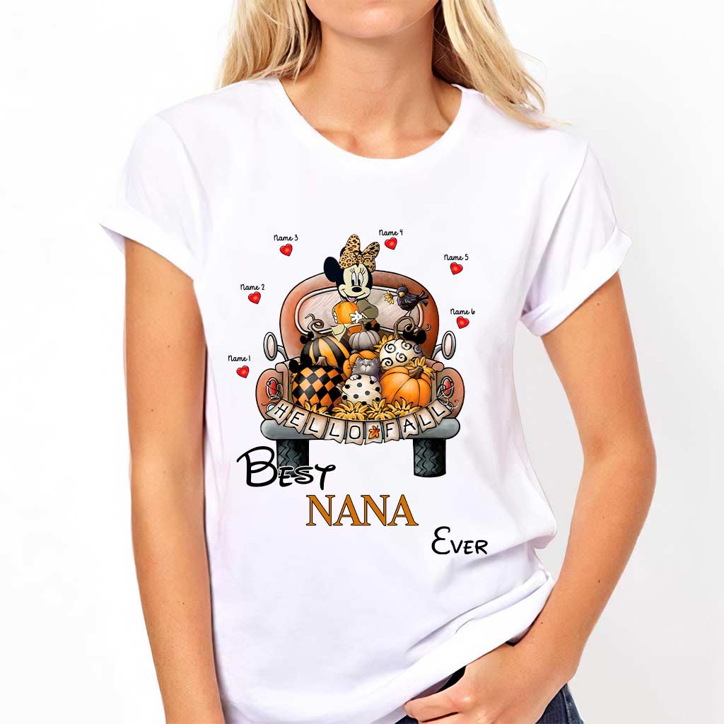 Personalized Hello Fall T-shirt & Hoodie with Custom Names for Family T-shirt & Hoodie GradoCreations