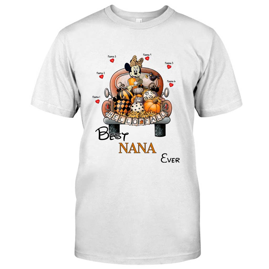 Personalized Hello Fall T-shirt & Hoodie with Custom Names for Family T-shirt & Hoodie GradoCreations