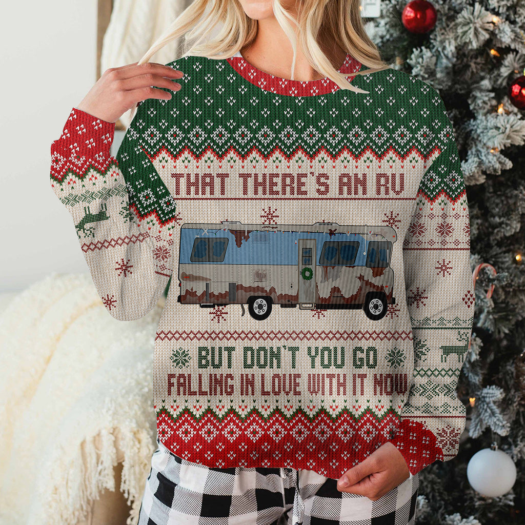 Personalized RV Christmas Sweater Custom Name Gift Sweater GradoCreations