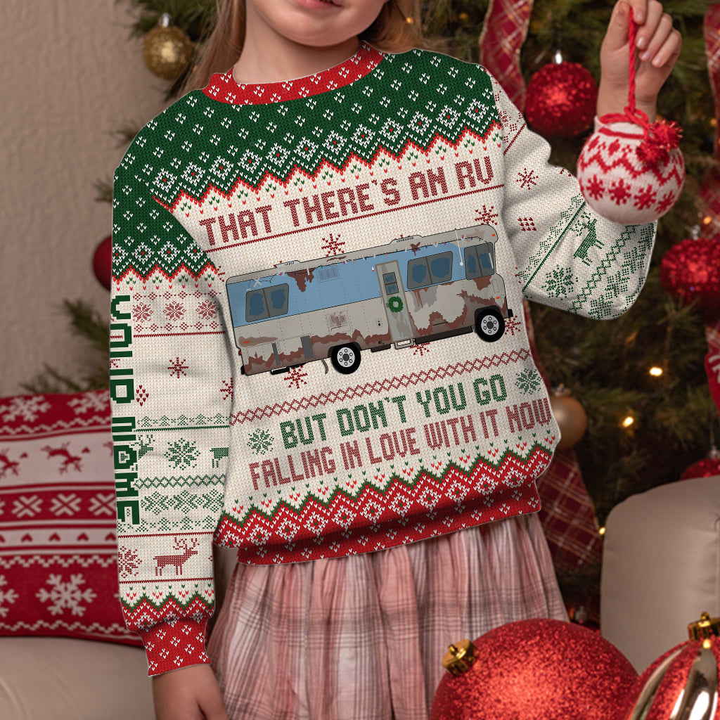 Personalized RV Christmas Sweater Custom Name Gift Sweater GradoCreations