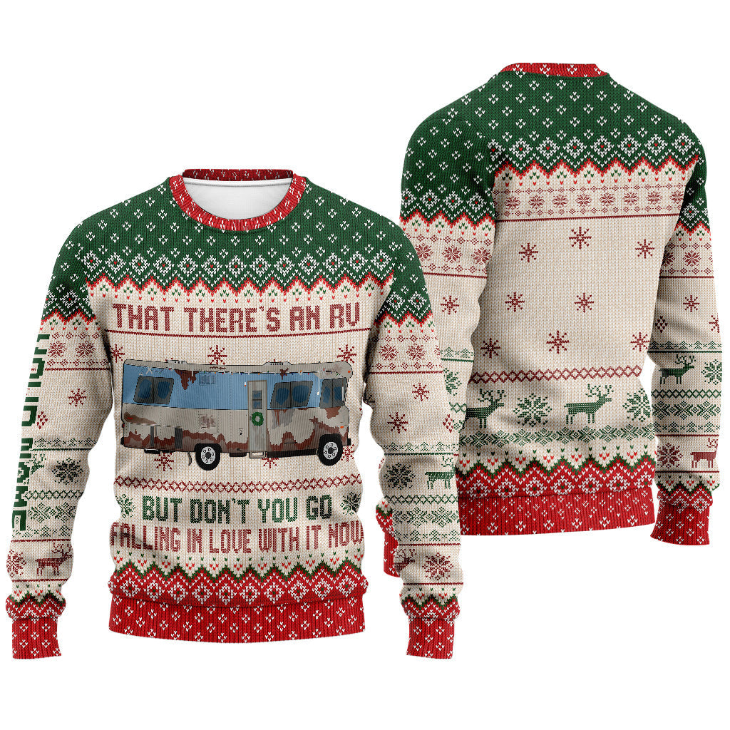 Personalized RV Christmas Sweater Custom Name Gift Sweater GradoCreations