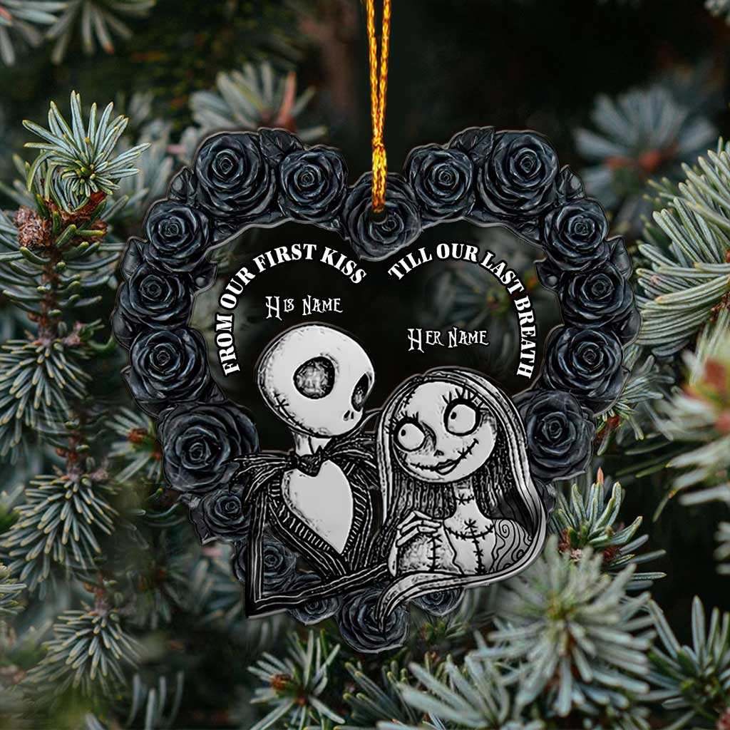 Personalized Gothic Love Ornament Custom Name Holiday Gift Layers Mix Ornament GradoCreations