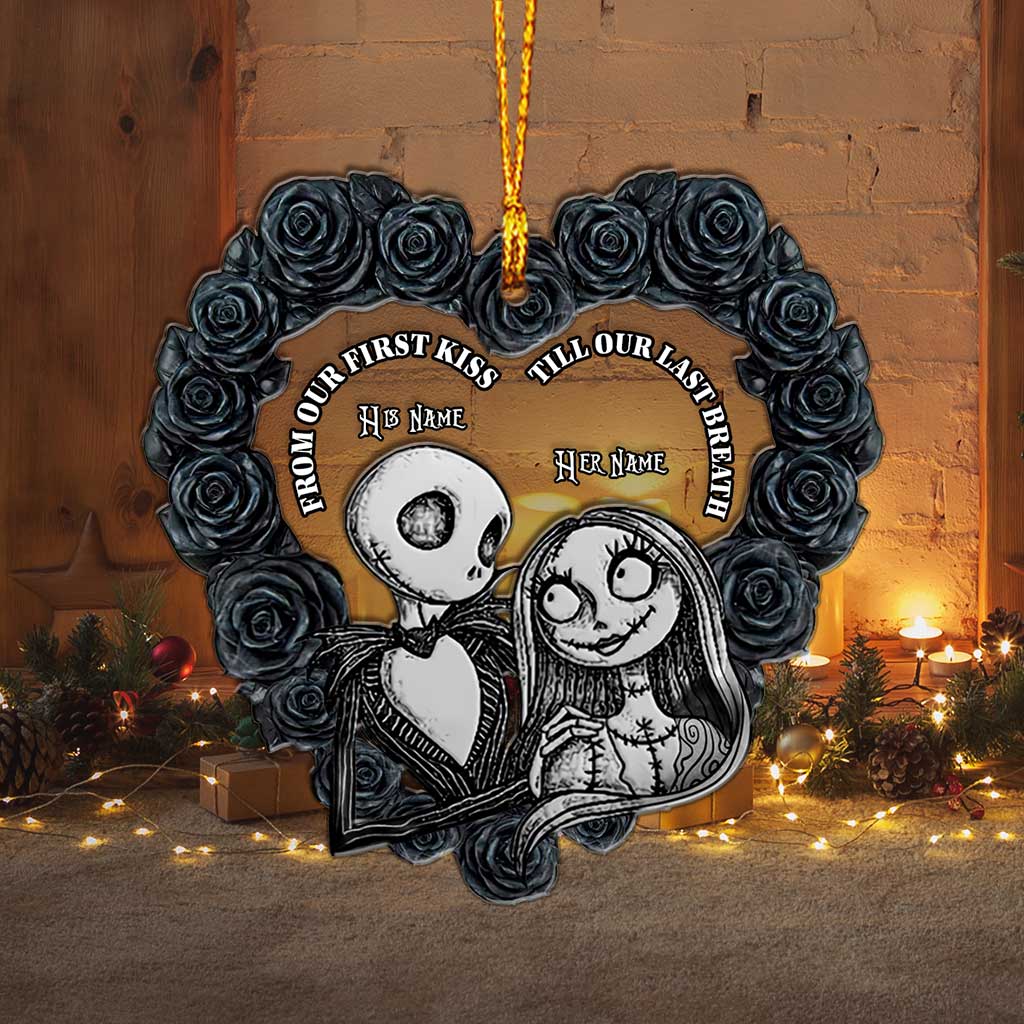 Personalized Gothic Love Ornament Custom Name Holiday Gift Layers Mix Ornament GradoCreations