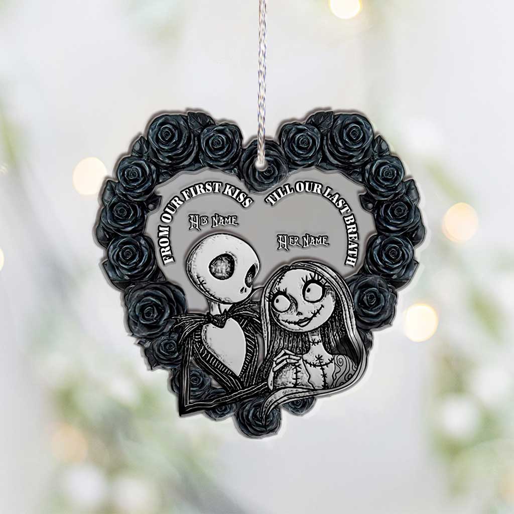 Personalized Gothic Love Ornament Custom Name Holiday Gift Layers Mix Ornament GradoCreations