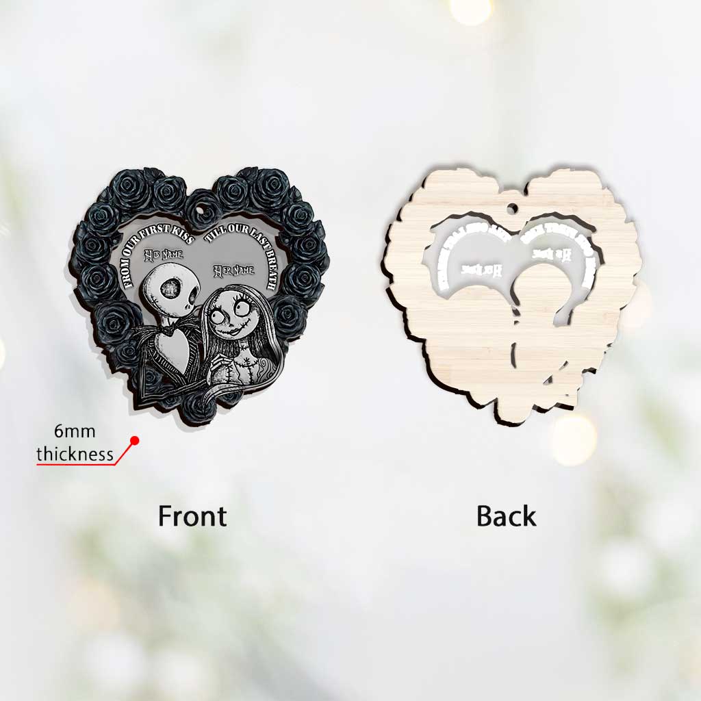 Personalized Gothic Love Ornament Custom Name Holiday Gift Layers Mix Ornament GradoCreations