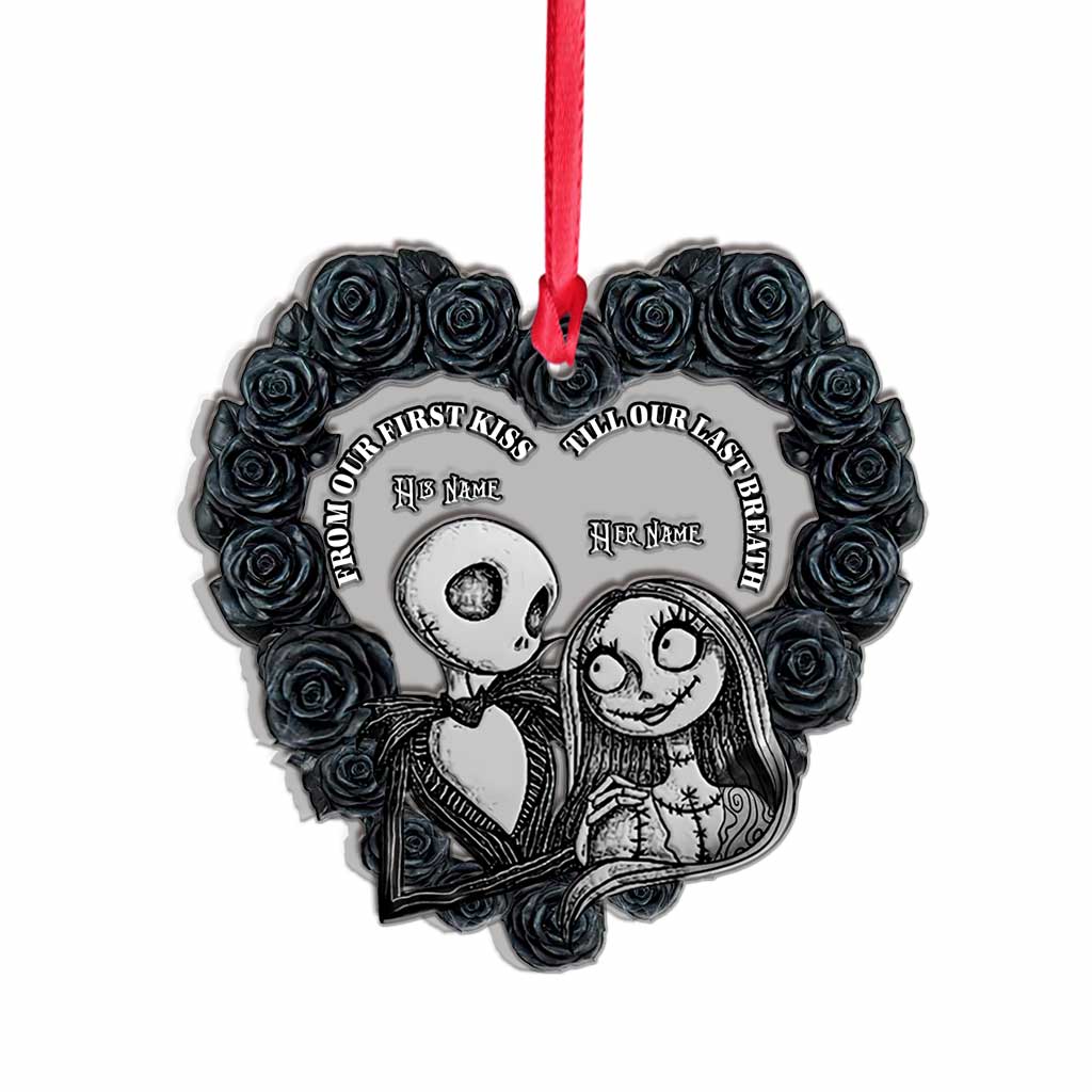 Personalized Gothic Love Ornament Custom Name Holiday Gift Layers Mix Ornament GradoCreations
