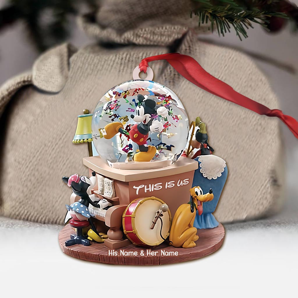 Personalized Christmas Mouse Ornament Custom Names Holiday Gift Ornament GradoCreations