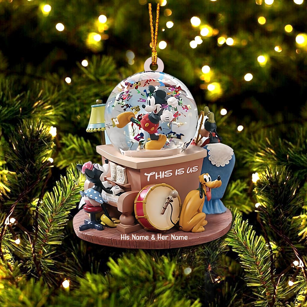 Personalized Christmas Mouse Ornament Custom Names Holiday Gift Ornament GradoCreations