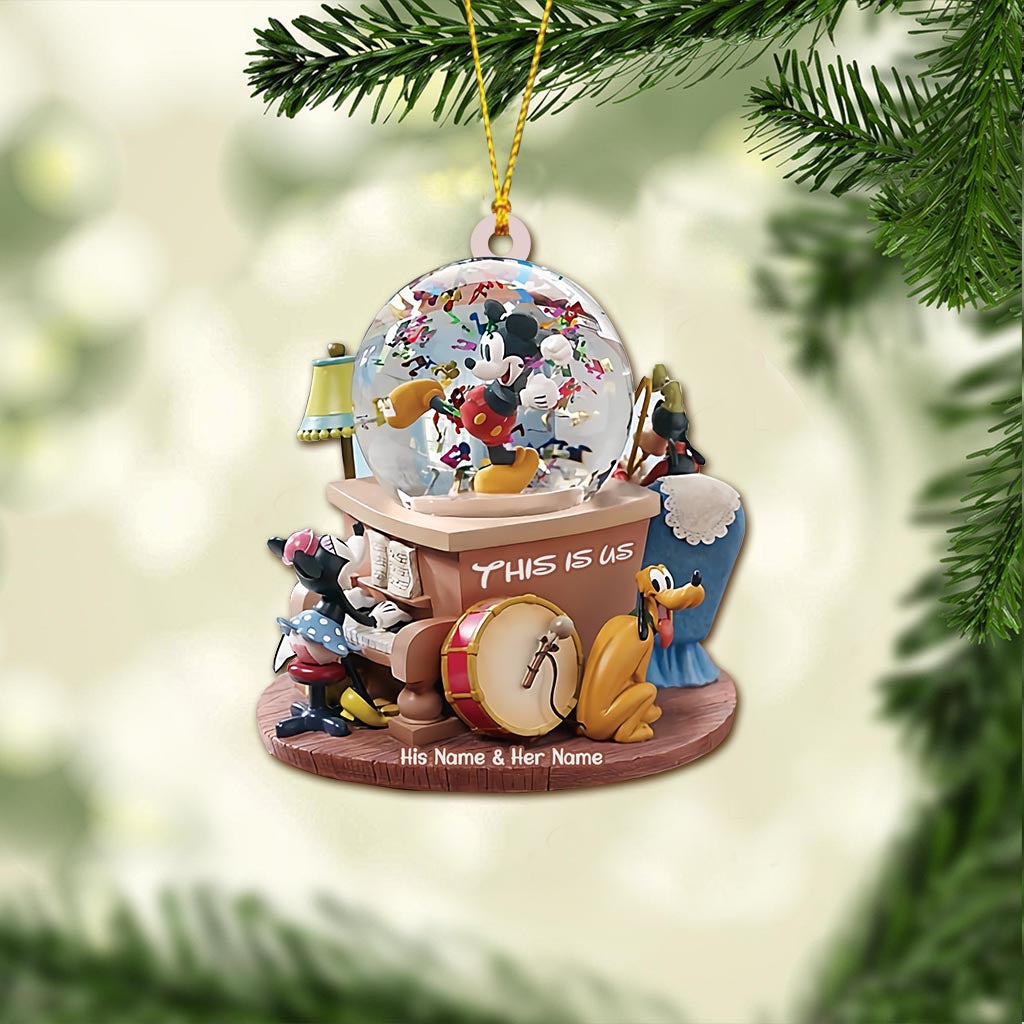 Personalized Christmas Mouse Ornament Custom Names Holiday Gift Ornament GradoCreations