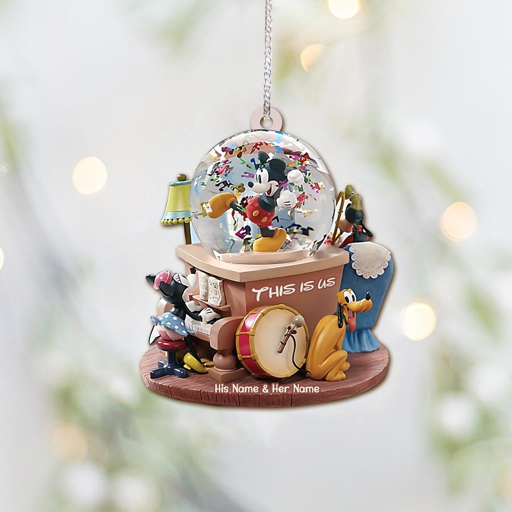 Personalized Christmas Mouse Ornament Custom Names Holiday Gift Ornament GradoCreations