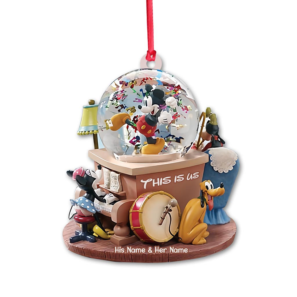 Personalized Christmas Mouse Ornament Custom Names Holiday Gift Ornament GradoCreations