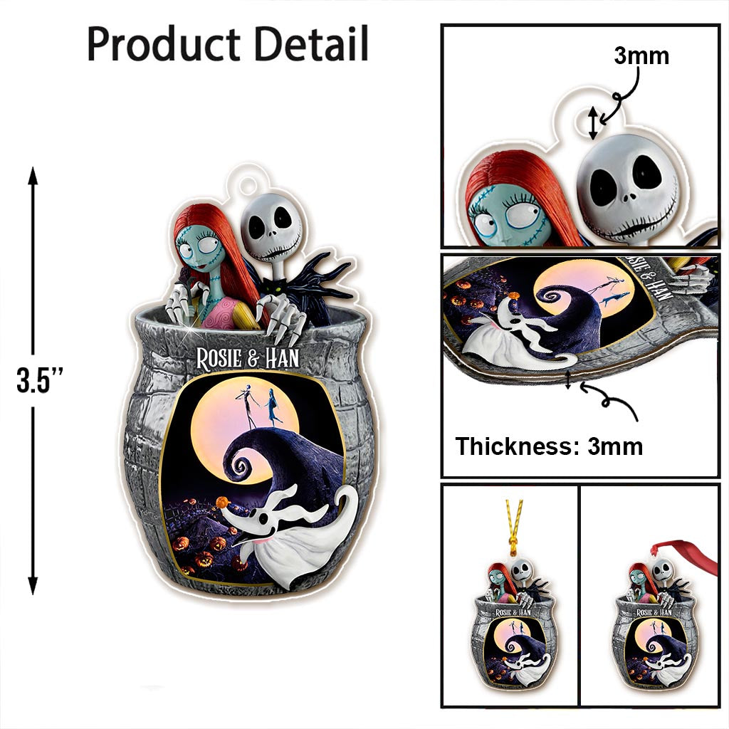 Personalized Nightmare Before Christmas Ornament Custom Name Gift Ornament GradoCreations