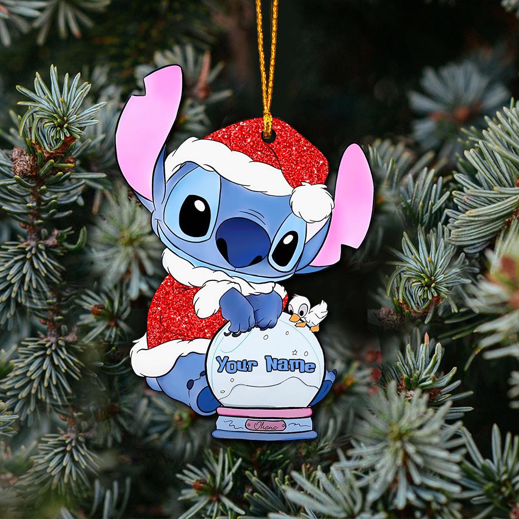 Personalized Christmas Ohana Ornament Custom Name Gift Ornament GradoCreations