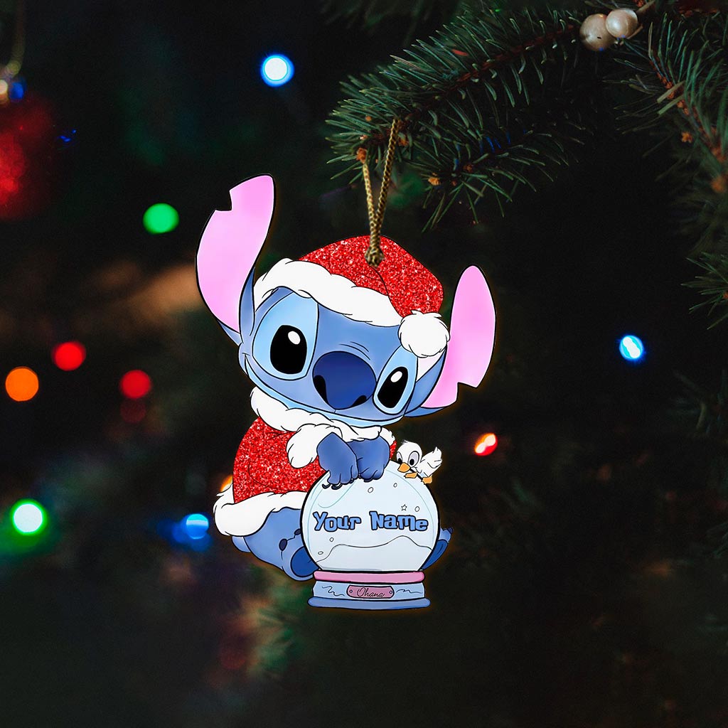 Personalized Christmas Ohana Ornament Custom Name Gift Ornament GradoCreations