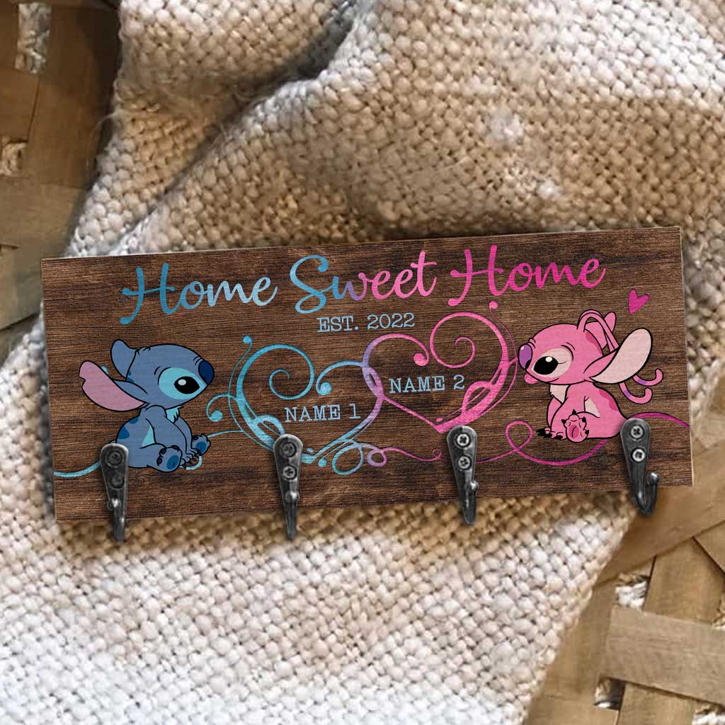 Personalized Rustic Key Rack with Names for Housewarming Gift Key Rack GradoCreations