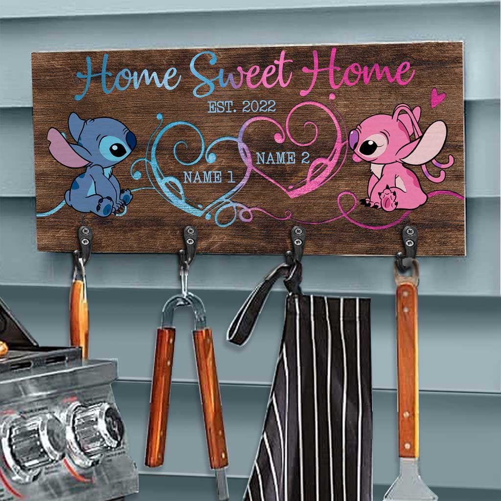 Personalized Rustic Key Rack with Names for Housewarming Gift Key Rack GradoCreations