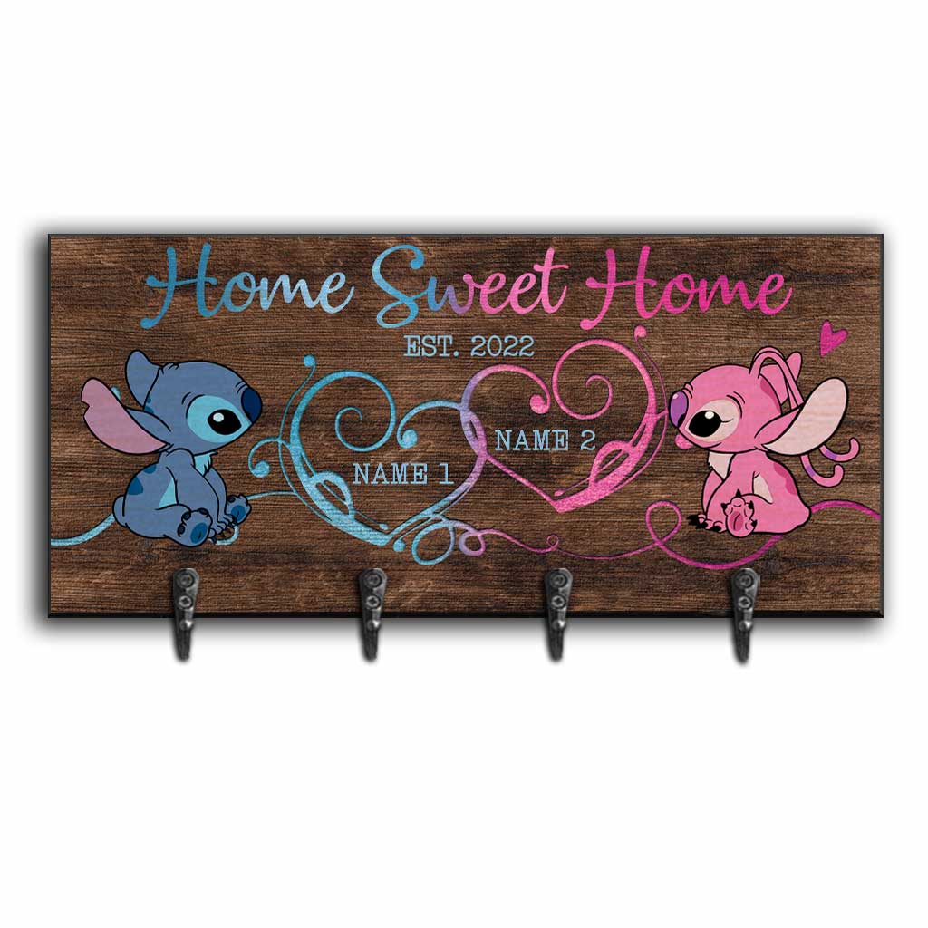 Personalized Rustic Key Rack with Names for Housewarming Gift Key Rack GradoCreations