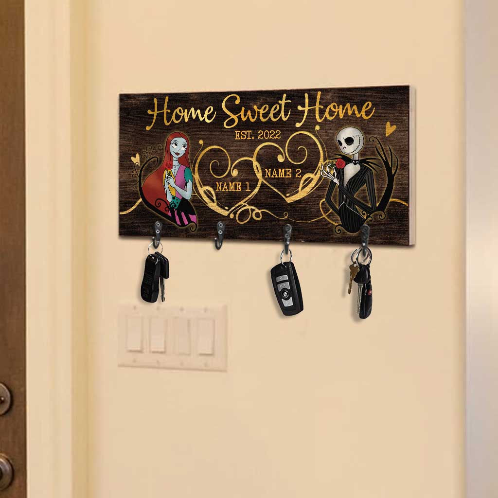 Personalized Rustic Wood Key Rack with Custom Names for Home Decor Key Rack GradoCreations
