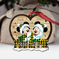 Personalized Heart-Shaped Christmas Ornament for Couples One-sided Ornament GradoCreations