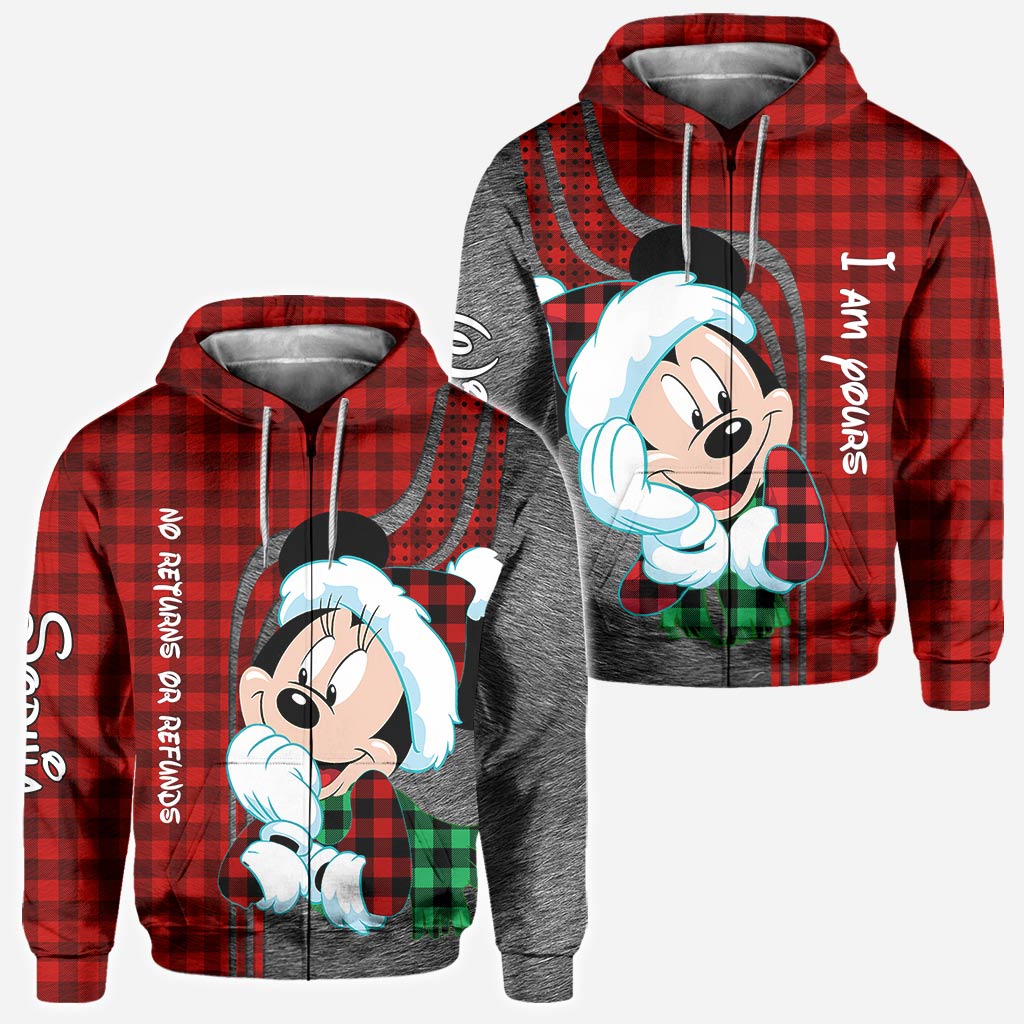 Personalized Christmas Couple Hoodies Custom Design Gift All Over Shirt GradoCreations