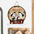 Personalized Christmas Couple Wood Sign Custom Name Decor Wood Sign GradoCreations