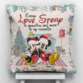 Personalized Christmas Mouse Throw Pillow with Custom Names Throw Pillow GradoCreations