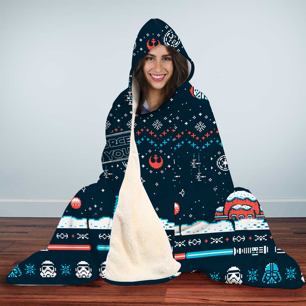 Personalized Hooded Blanket Merry Force Christmas Gift for Kids Hooded Blanket GradoCreations