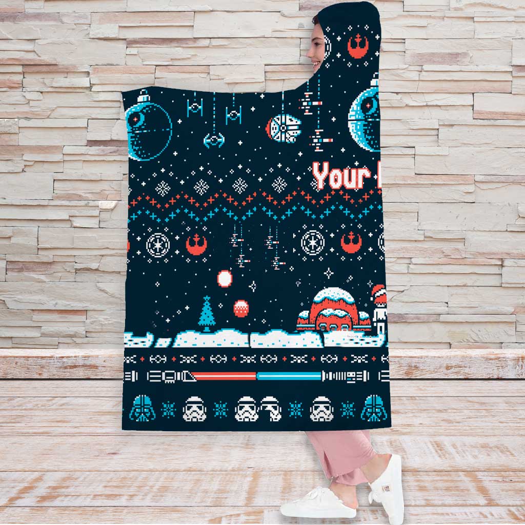 Personalized Hooded Blanket Merry Force Christmas Gift for Kids Hooded Blanket GradoCreations
