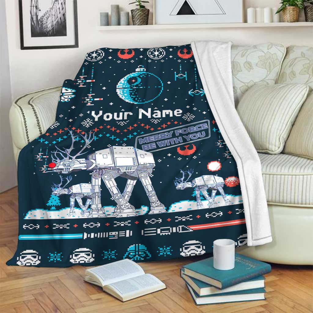Personalized Star Wars Force Blanket Custom Name Christmas Gift Blanket GradoCreations