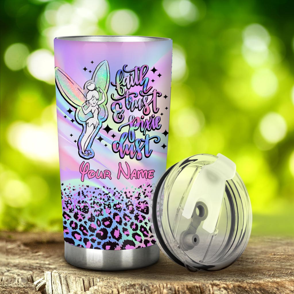 Personalized Fairy Tumbler with Your Name Magic Dust Gift Tumbler GradoCreations