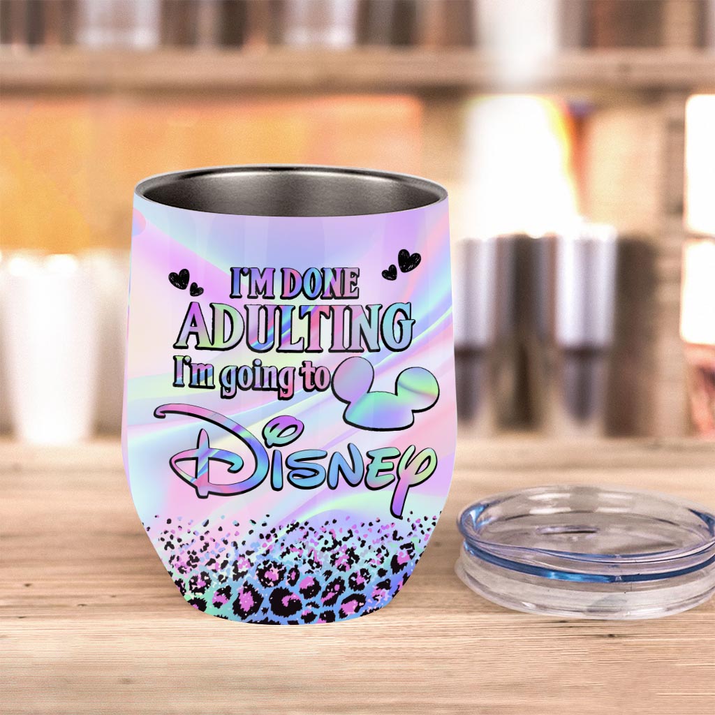 Personalized I'm Done Adulting Wine Tumbler Custom Name Gift Wine Tumbler GradoCreations