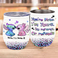 Personalized Ohana Wine Tumbler Custom Names Gift for Couples Wine Tumbler GradoCreations