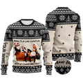 Personalized Christmas Sweater with Faux Wool Pattern for Unique Gifts Sweater GradoCreations