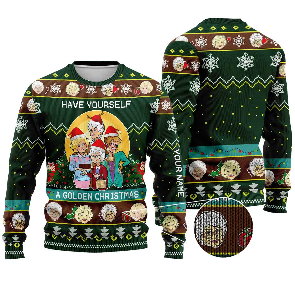 Personalized Christmas Sweater Have Yourself A Golden Christmas Gift Sweater GradoCreations