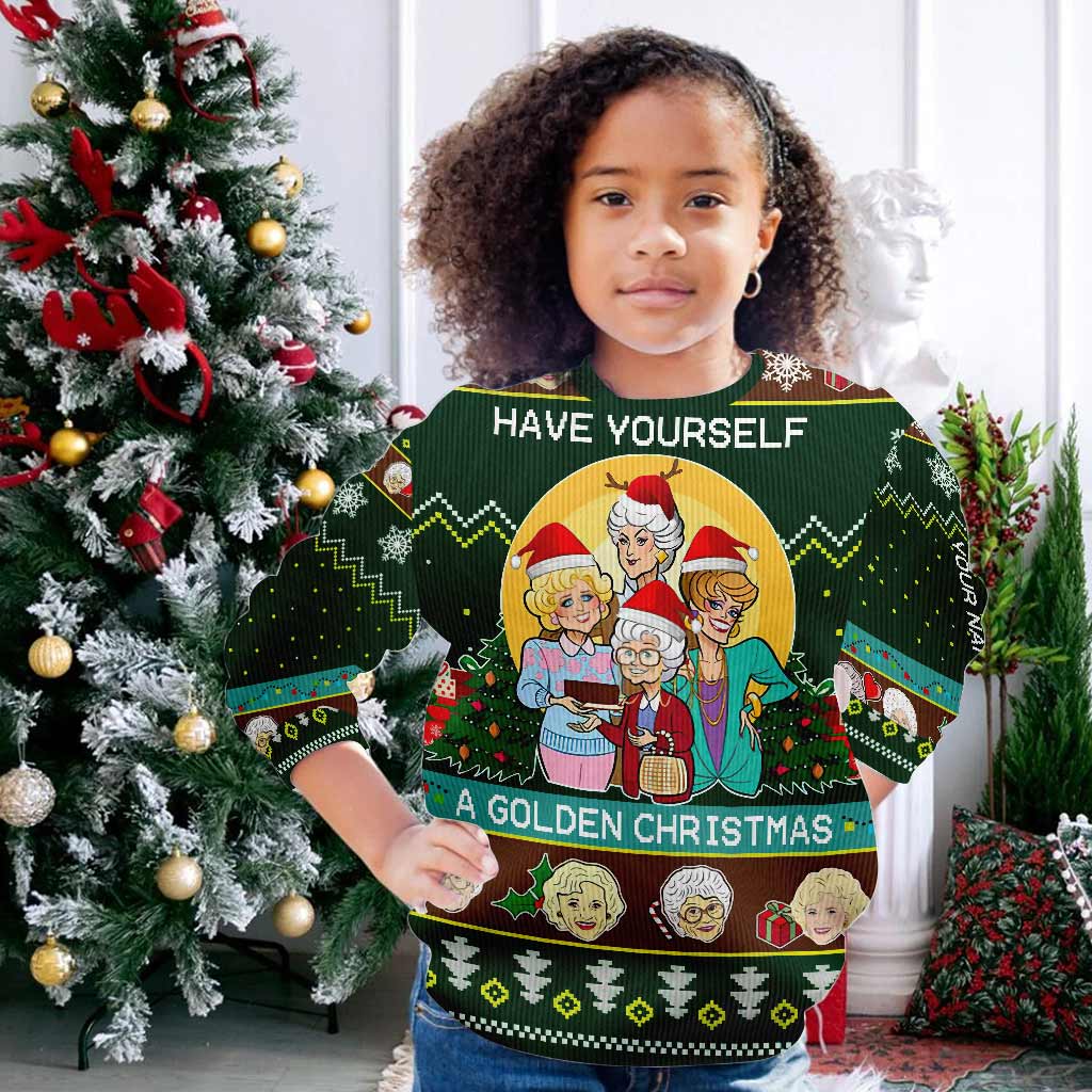 Personalized Christmas Sweater Have Yourself A Golden Christmas Gift Sweater GradoCreations