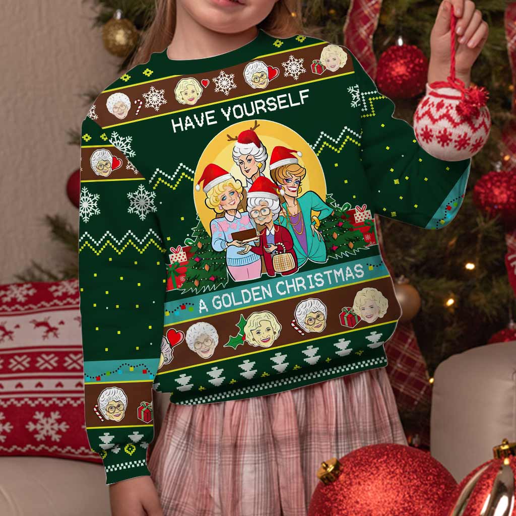 Personalized Christmas Sweater Have Yourself A Golden Christmas Gift Sweater GradoCreations