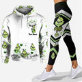 Personalized Grinch Hoodie and Leggings Set for Christmas Gift Hoodie & Leggings GradoCreations