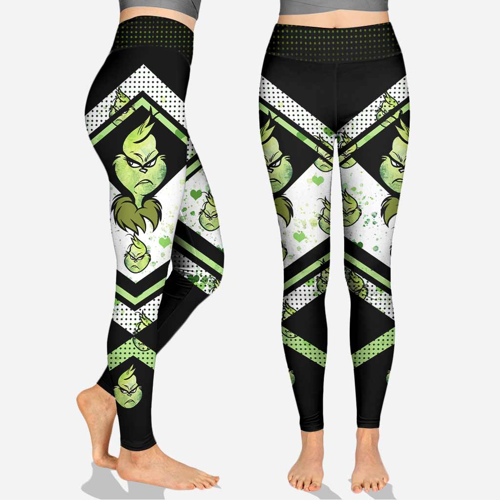 Personalized Grinch Hoodie and Leggings Set for Christmas Gift Hoodie & Leggings GradoCreations
