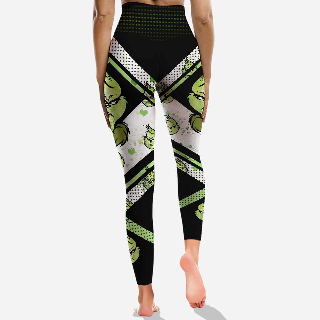 Personalized Grinch Hoodie and Leggings Set for Christmas Gift Hoodie & Leggings GradoCreations