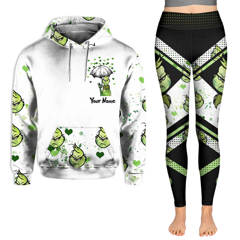 Personalized Grinch Hoodie and Leggings Set for Christmas Gift Hoodie & Leggings GradoCreations