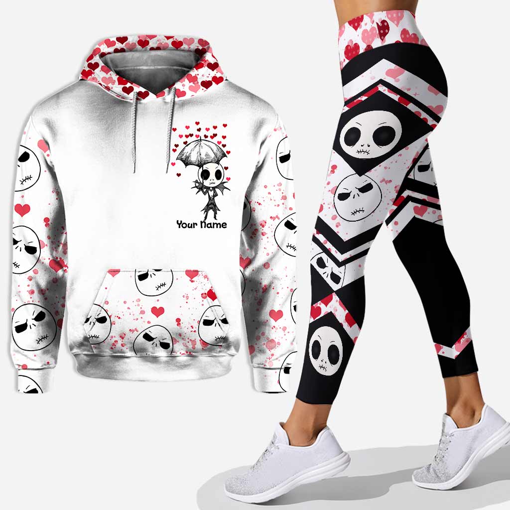 Personalized Hug Me Hoodie & Leggings Set for Halloween Love Hoodie & Leggings GradoCreations