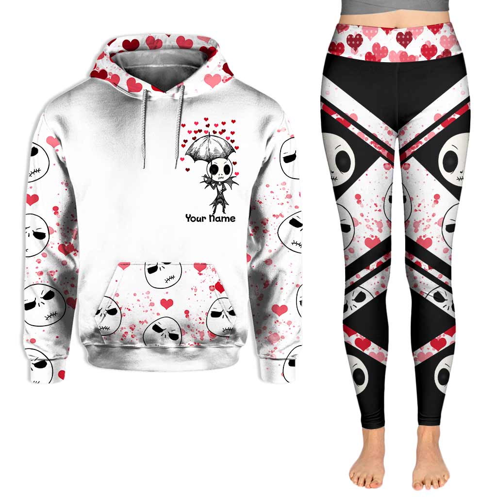 Personalized Hug Me Hoodie & Leggings Set for Halloween Love Hoodie & Leggings GradoCreations