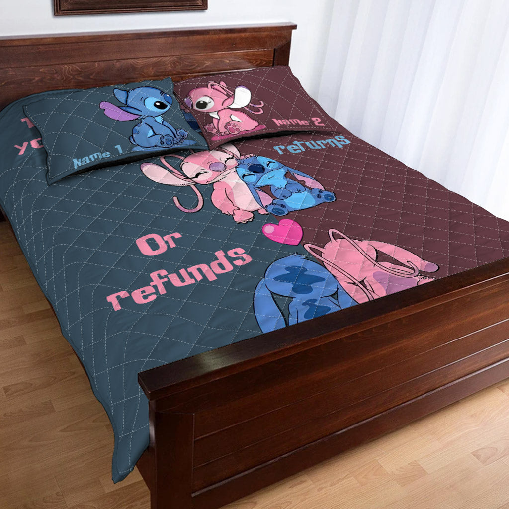 Personalized Couple Ohana Quilt Set Custom Names Gift for Anniversary Quilt Set GradoCreations